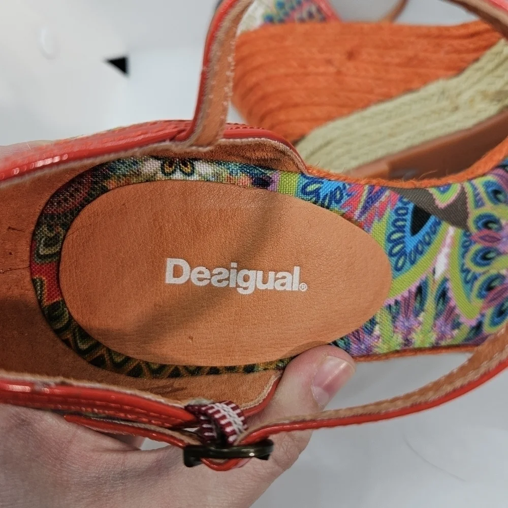 Desigual Lara Rustic Wedges espadrille sandals EU 40 US 9